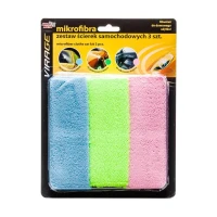 ZESTAW 3 ŚCIERECZEK Z MIKROFIBRY Moje Auto VIRAGE