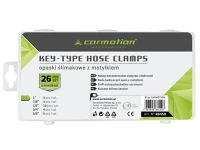 OPASKI ZACISKOWE ŚLIMAKOWE Z KLUCZEM 26szt