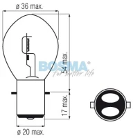 ZAR.12 [V] 45/40 [W] BA20d S2 scooter Bosma