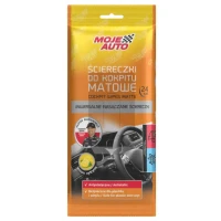 ŚCIERECZKI DO KOKPITU MATOWE MojeAuto CYTRYNA 24szt