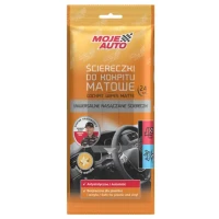 ŚCIERECZKI DO KOKPITU MATOWE Moje Auto WANILIA 24szt